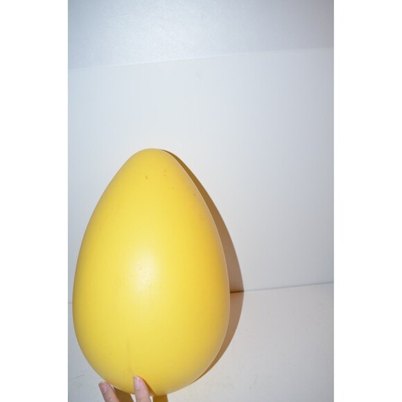Vtg 1998 Grand Venture Yellow Large Easter Egg Blow Mold w Rabbit On Front - Picture 6 of 7
